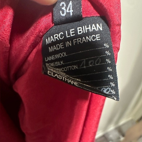 Marc Le Bihan "2 Fake Pieces Dress" Woman Red Dress Size XS - Picture 10 of 11